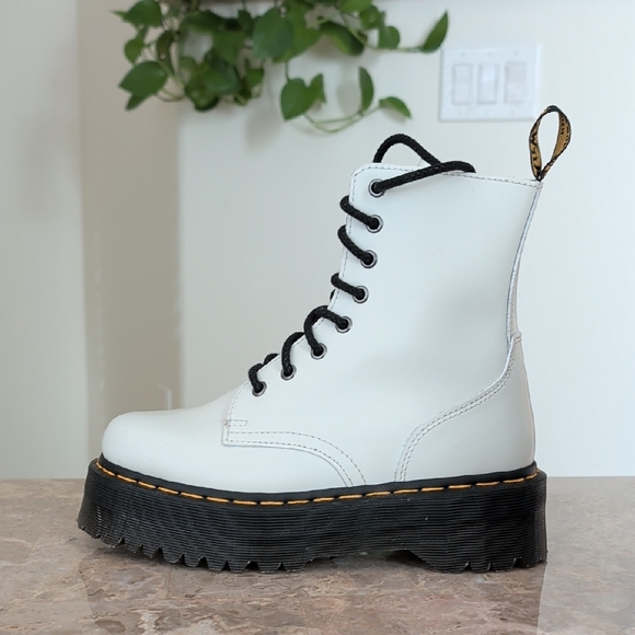 Dr. Martens White Combat Boots - Picture 6 of 10